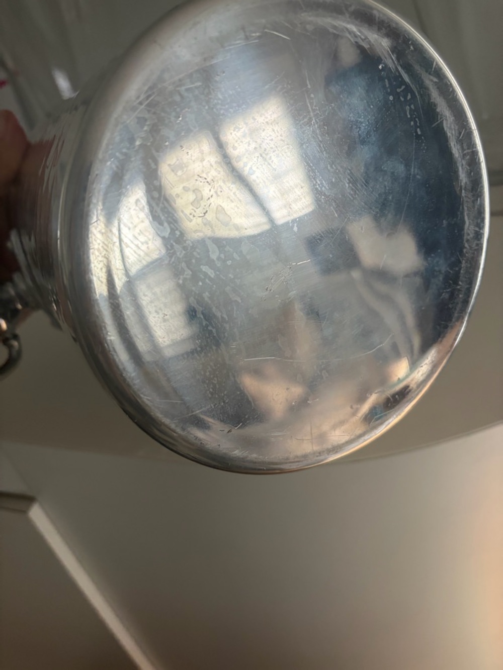 William Sonoma Hammered Metal Ice Bucket with Ring Handles - made in France - Picture 7 of 9